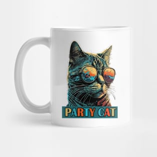 Party Cat Retro Mug